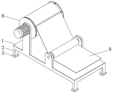 Cloth winding device in clothing manufacturing industry