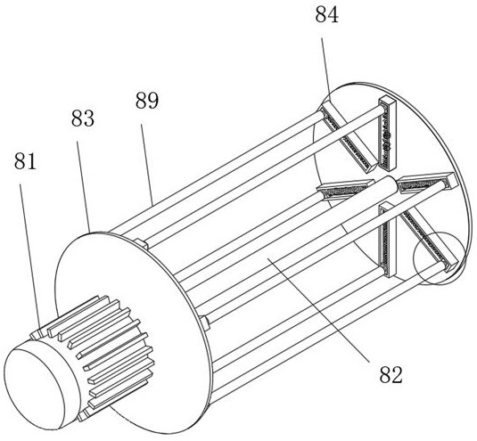 Cloth winding device in clothing manufacturing industry