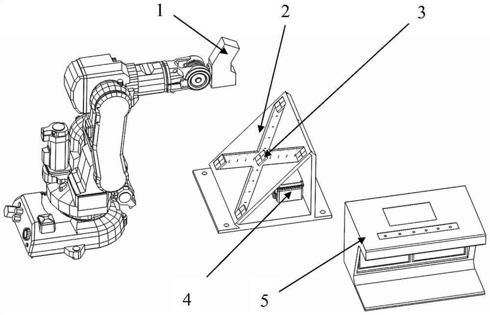 Industrial robot space pose precision test system