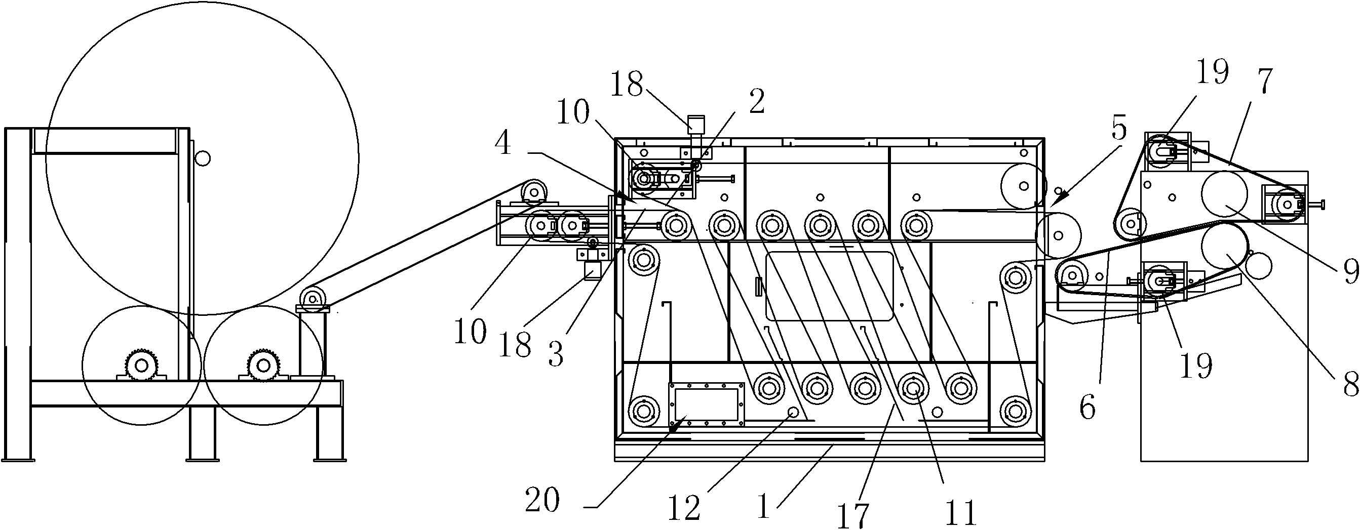 Continuous loose fiber cleaning machine