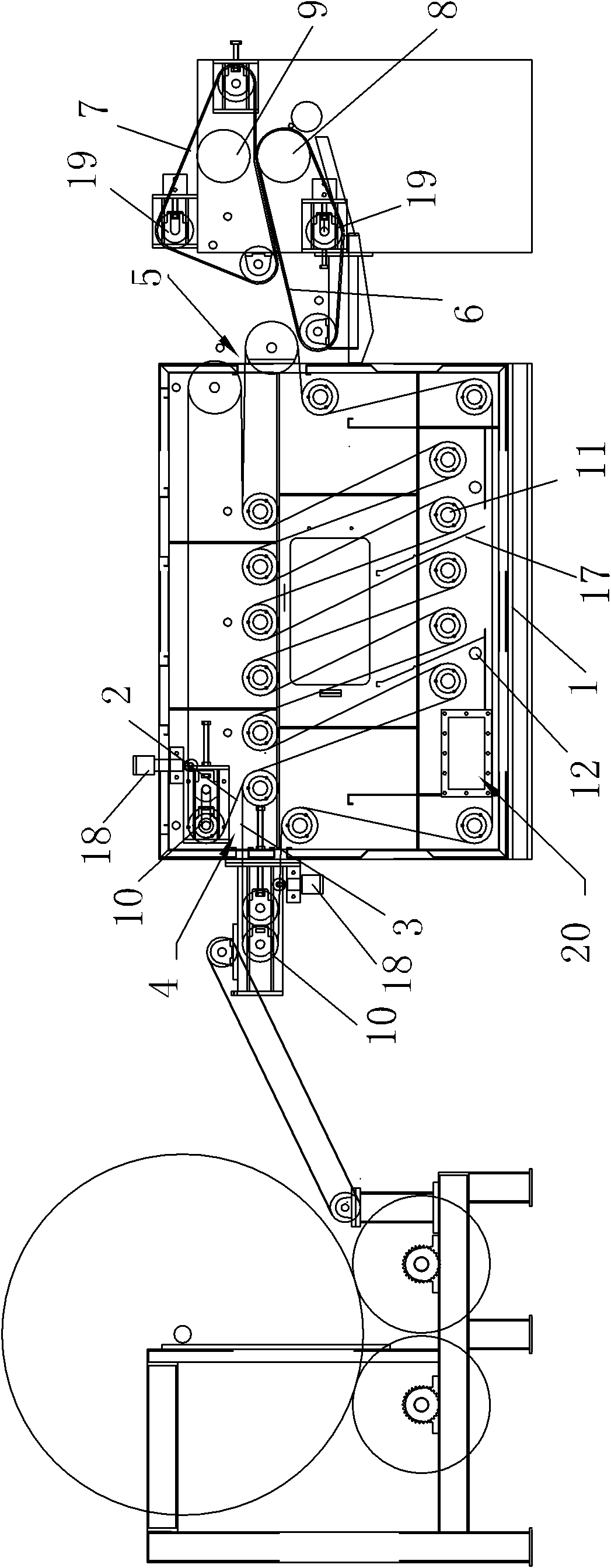 Continuous loose fiber cleaning machine