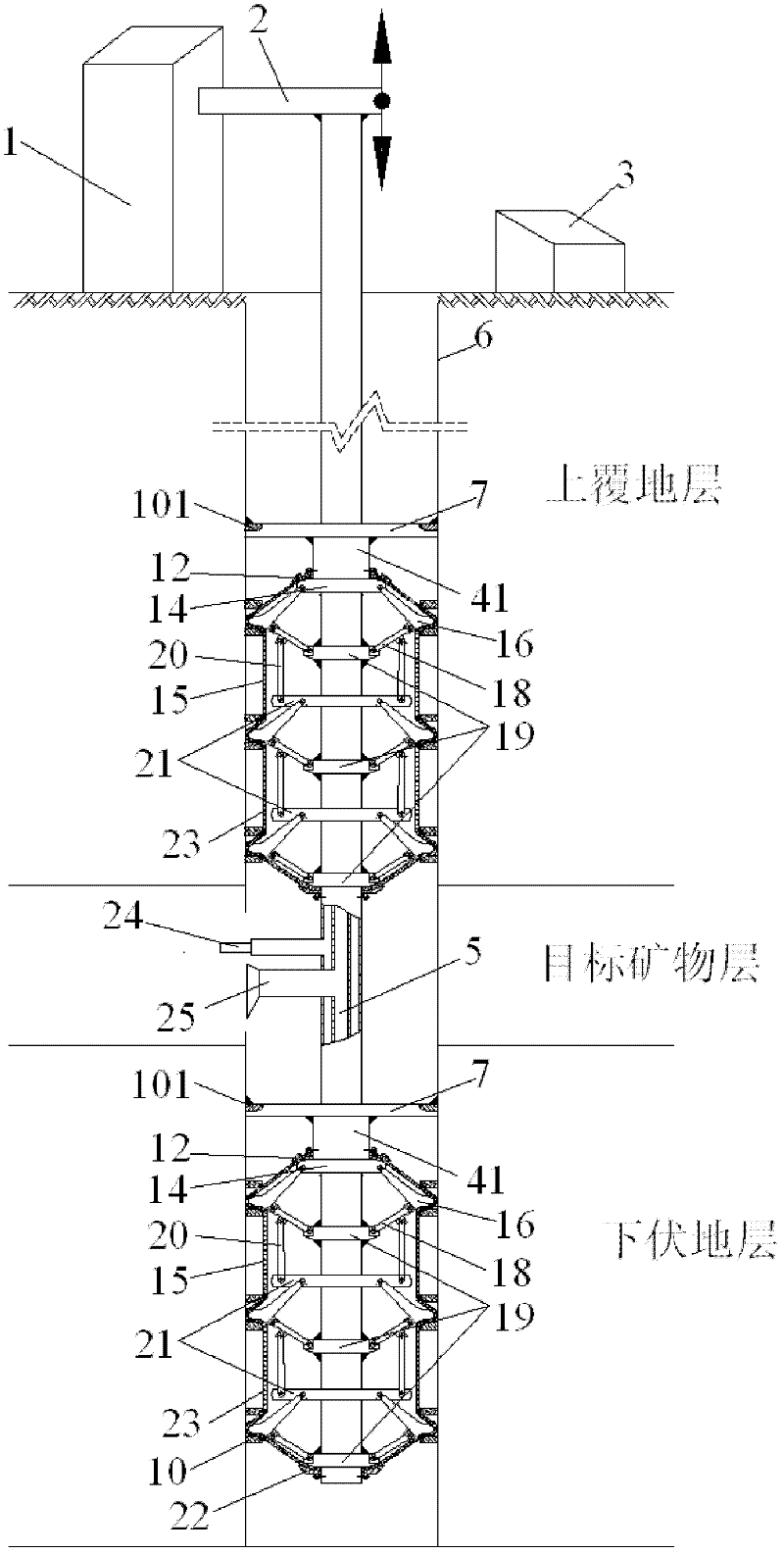 Heat-sensitive umbrella type packer for sublevel mining