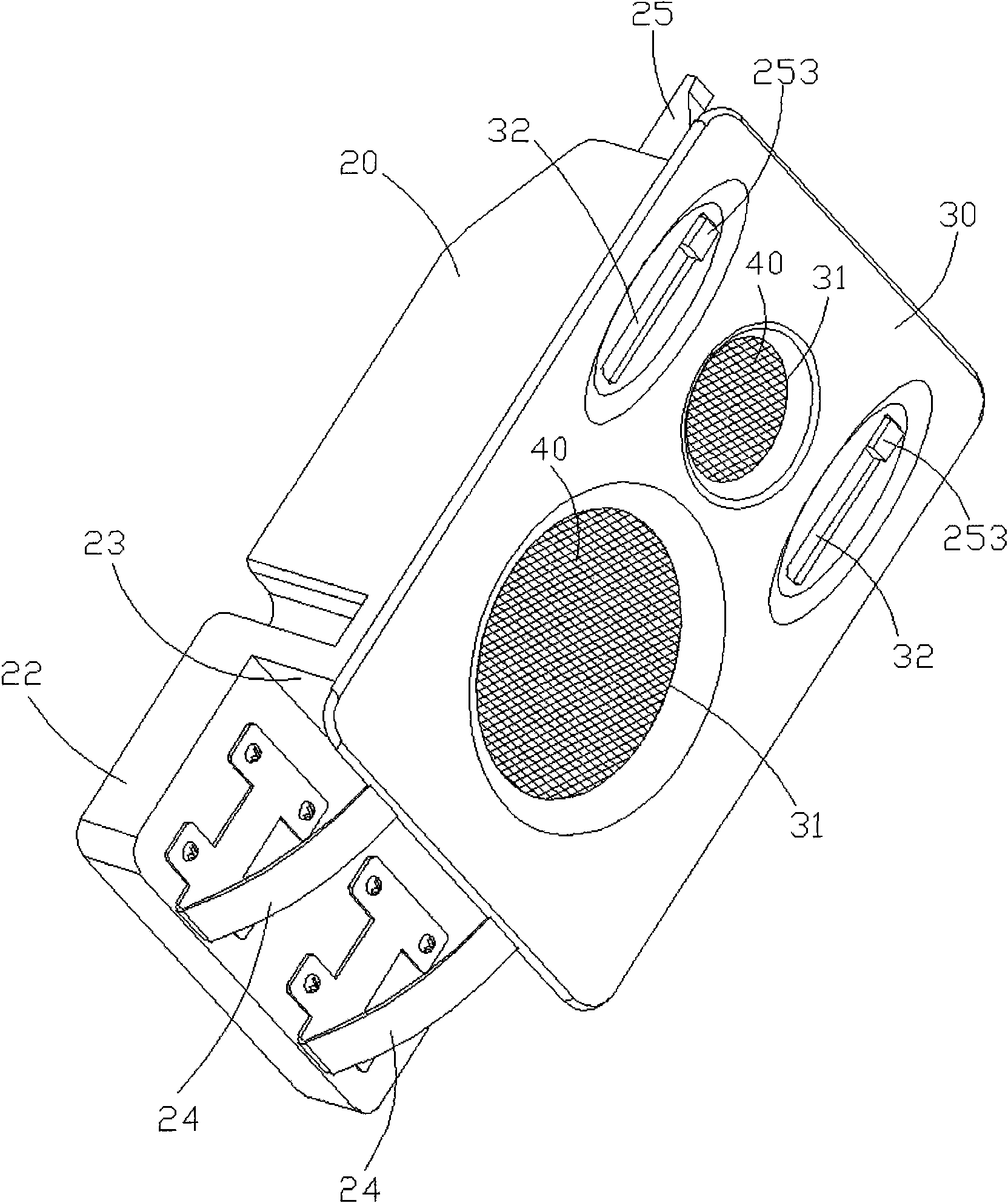 Embedded loudspeaker box