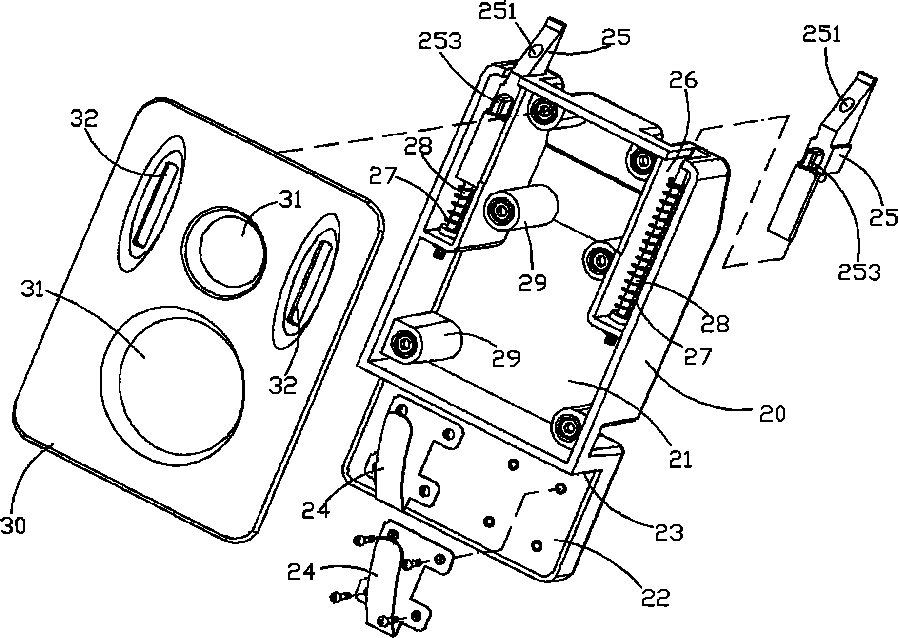 Embedded loudspeaker box