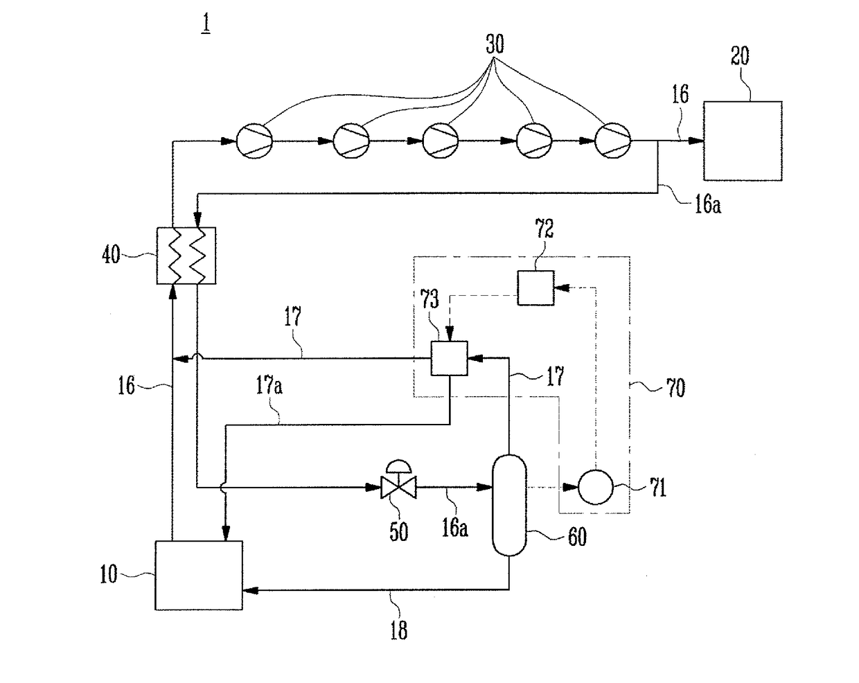 Liquefied gas treatment system