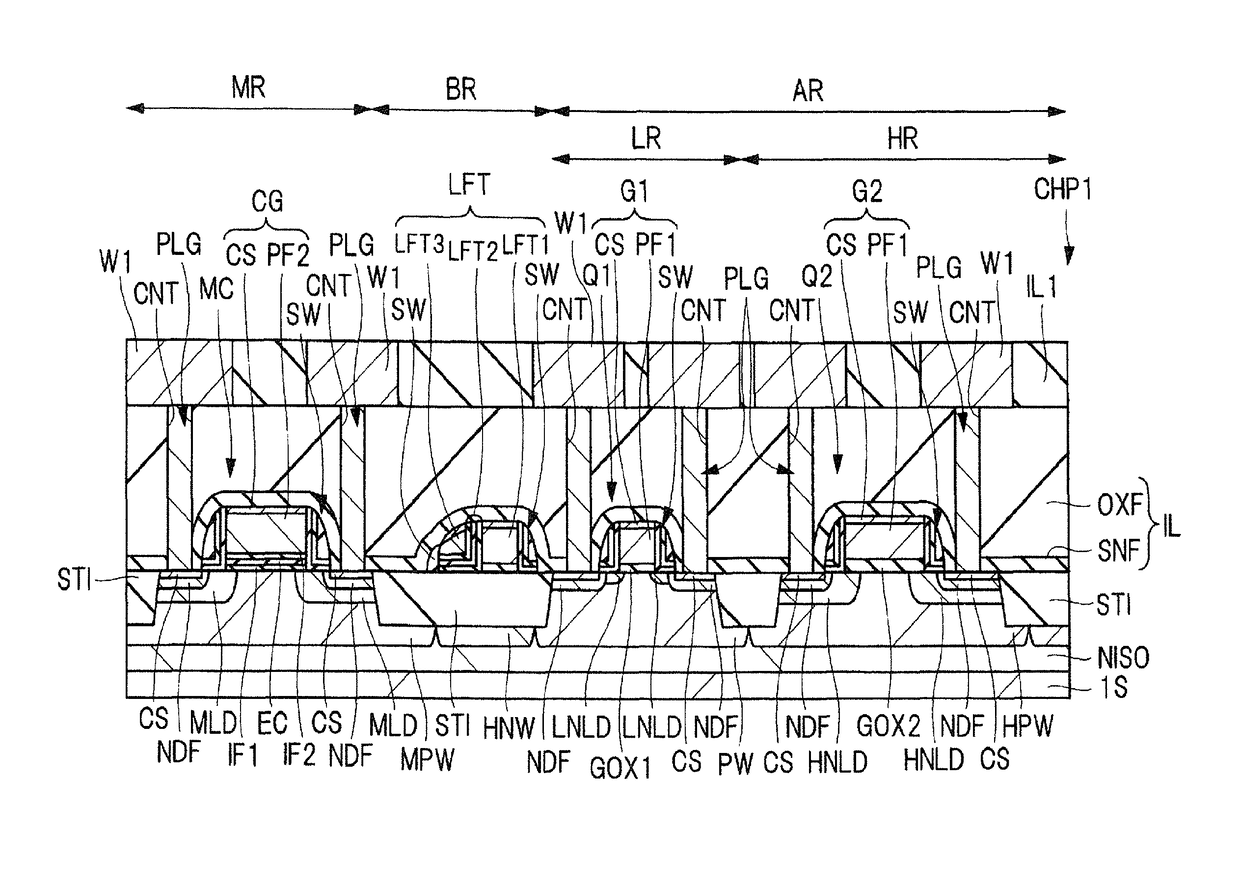 Method of manufacturing a nonvolatile memory cell and a field effect transistor