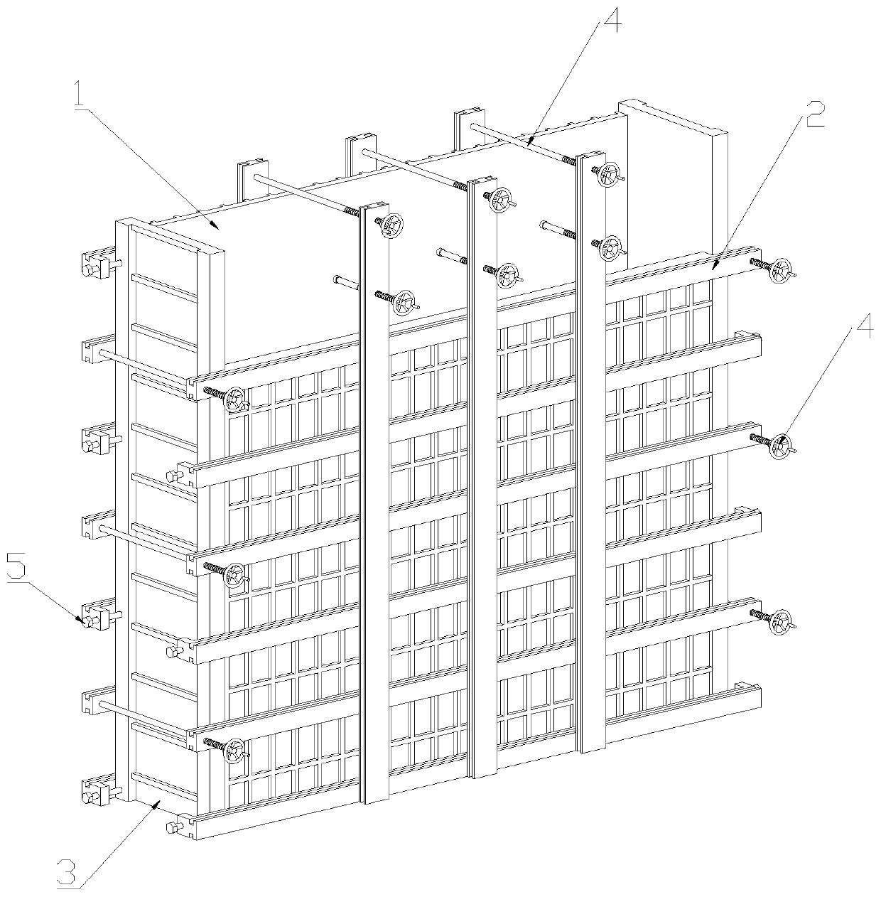 Electric slip-form pull-rod-free integral through-culvert wall body pouring formwork trolley