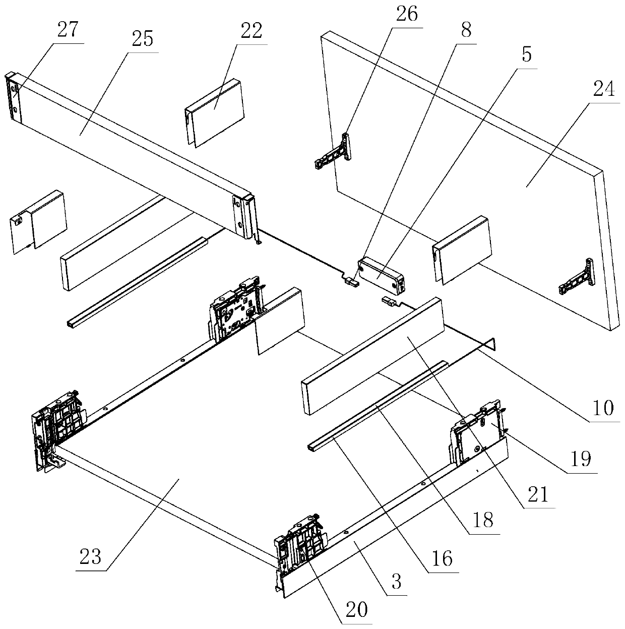 Lighting structure for furniture