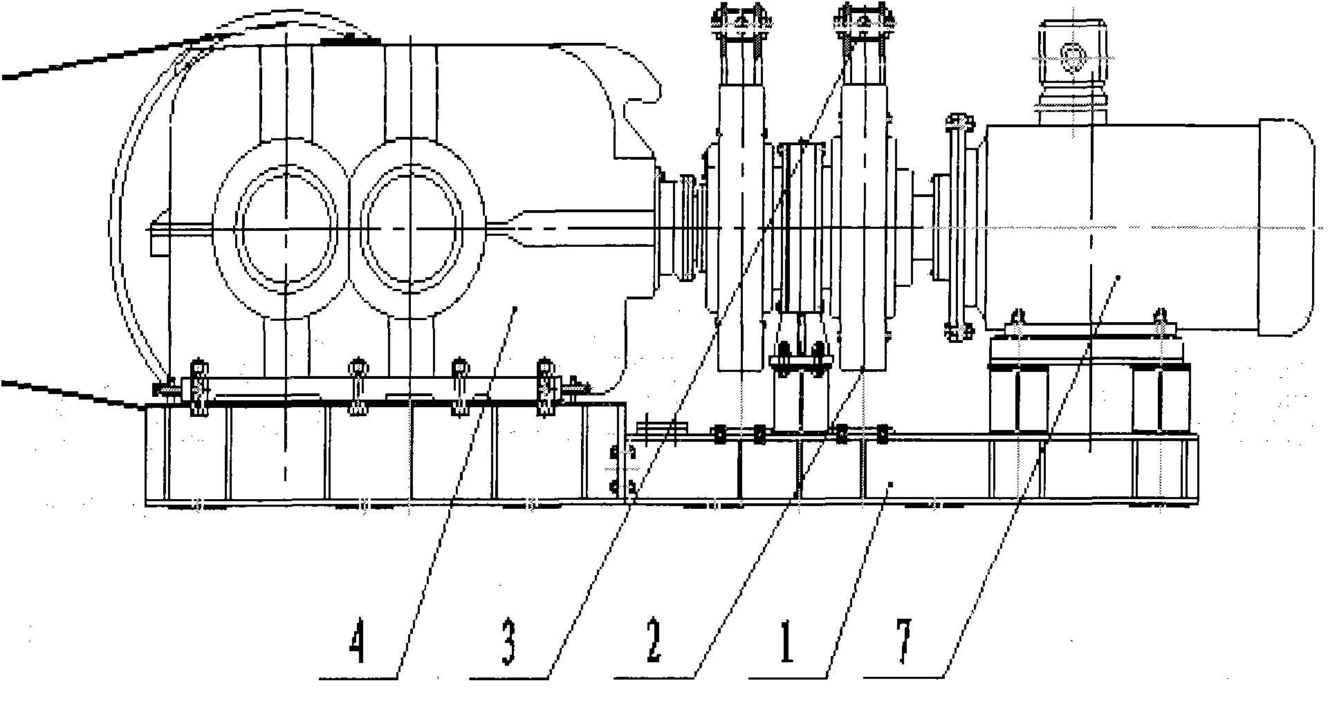 Pilot-operated type endless rope winch for coal mines