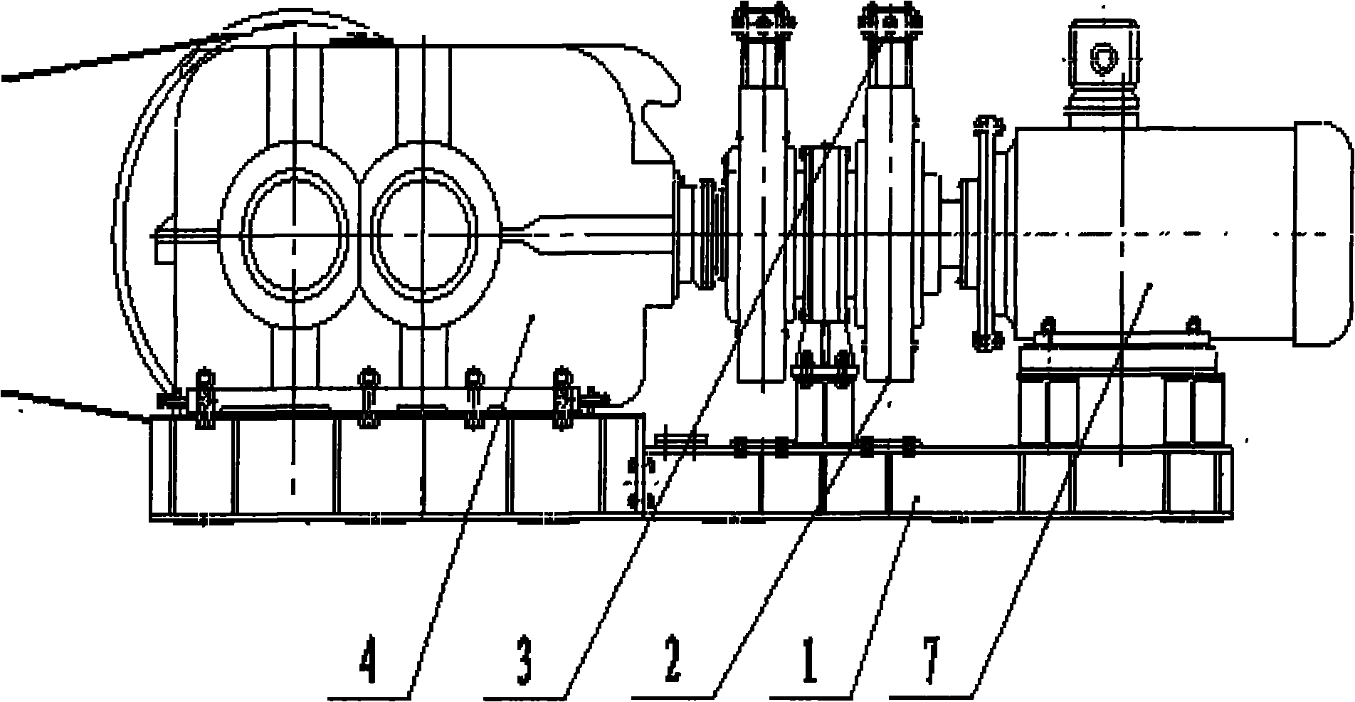 Pilot-operated type endless rope winch for coal mines