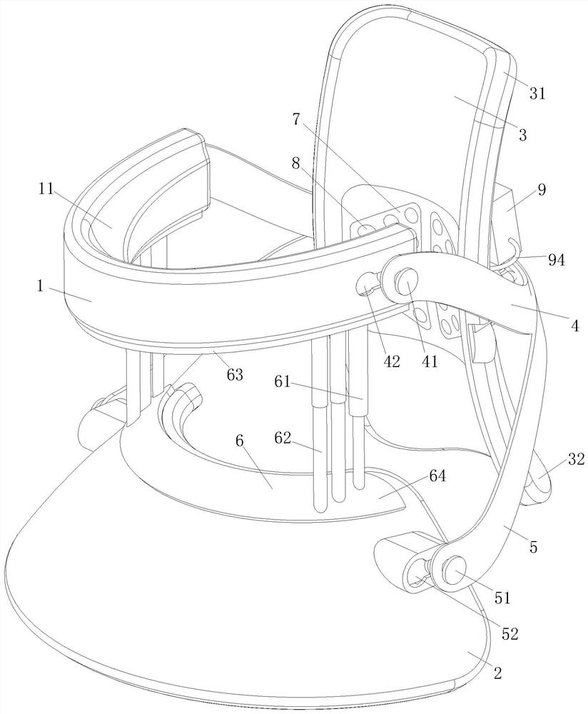 An associative compression neck stretching device