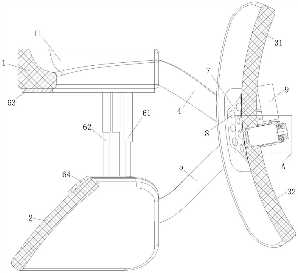 An associative compression neck stretching device