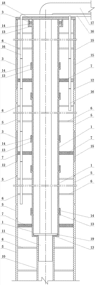 Inside-outside integral welding type same-well pumping and recharging device for water source well of water source heat pump type central air conditioning