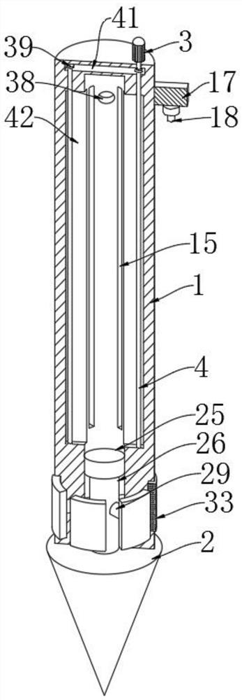 Land subsidence monitoring device and monitoring method