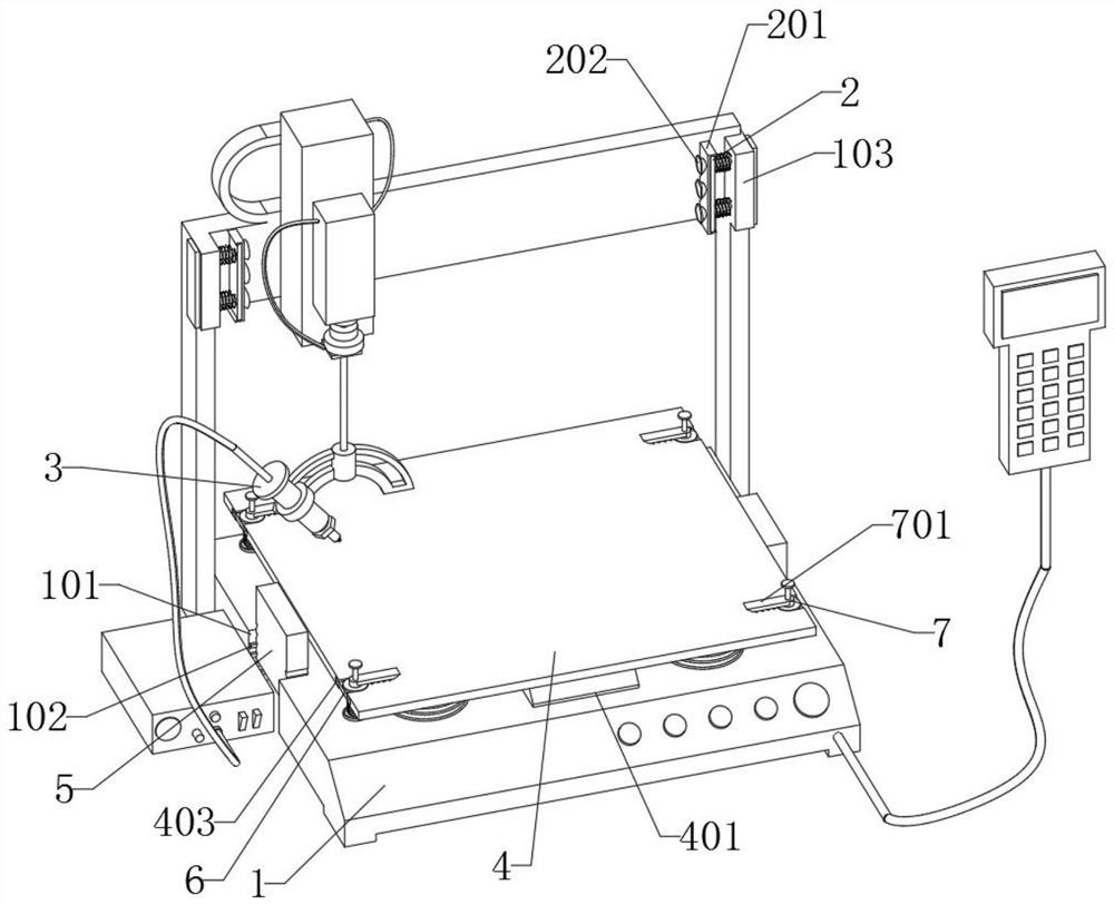 Glue leakage prevention dispensing device based on automatic control