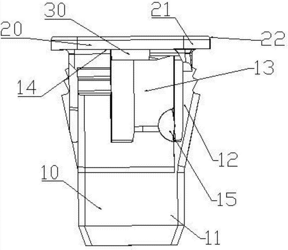 Plastic push-in nut