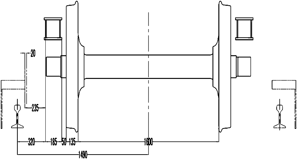 Bogie with internally-arranged axle boxes for broad-gauge subway vehicle