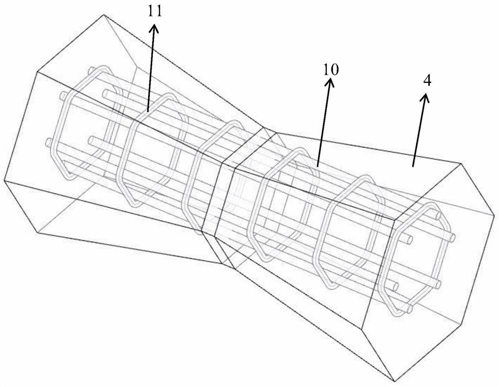 A prefabricated prestressed concrete composite beam with cast-in-place conical connectors and its construction method