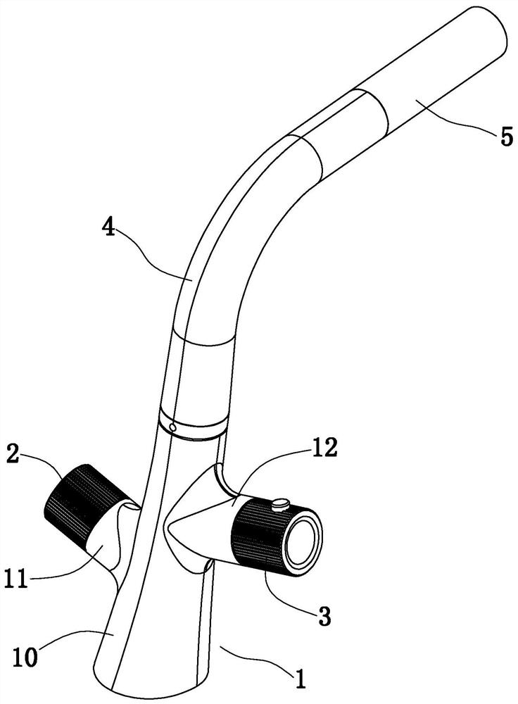 Constant-temperature basin faucet capable of rotating