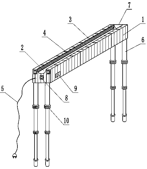 Portable field ice core observation device