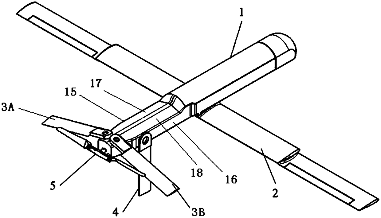 Cylinder type launch folding wing unmanned aerial vehicle and launch method thereof