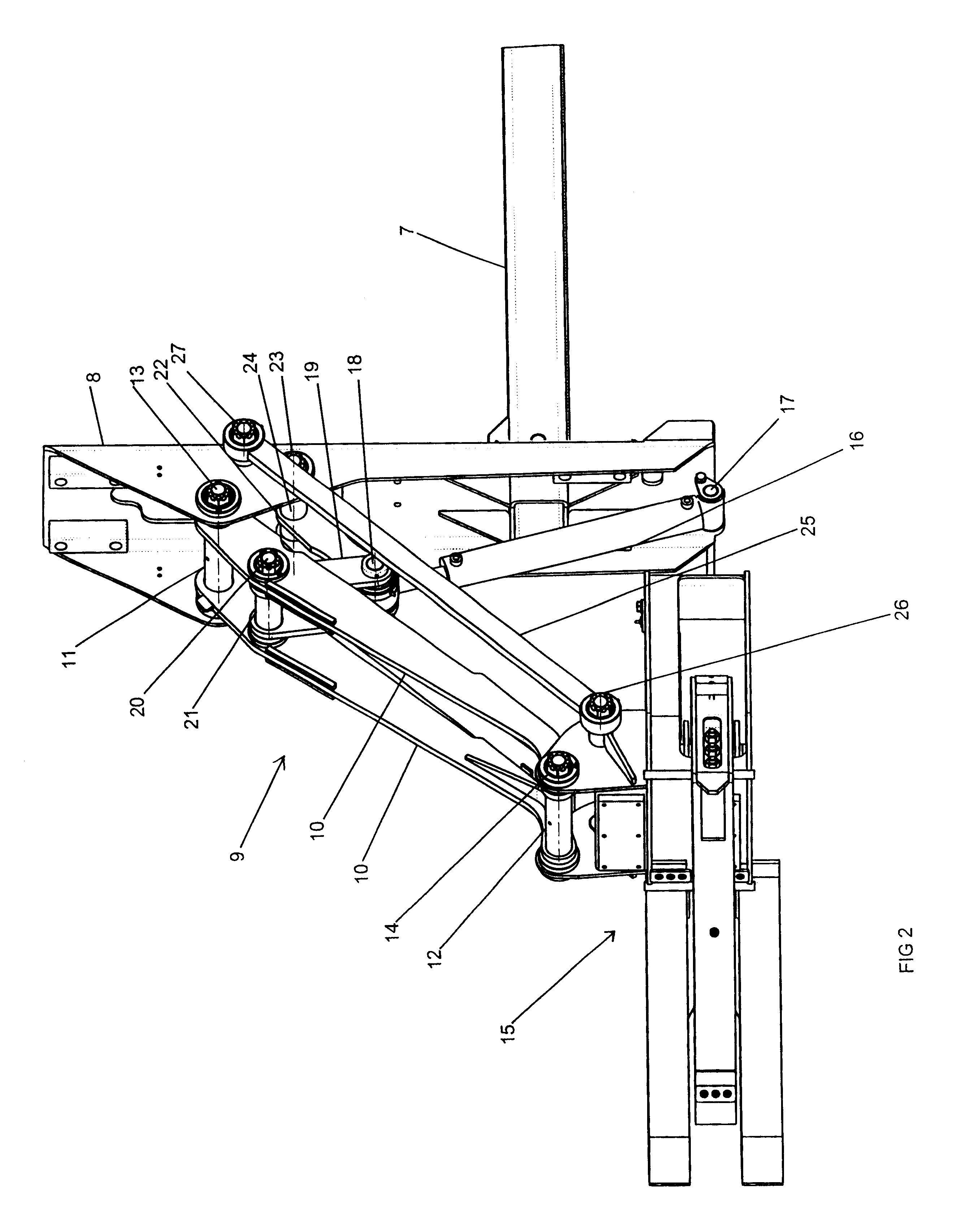 Automated container loader for refuse vehicle