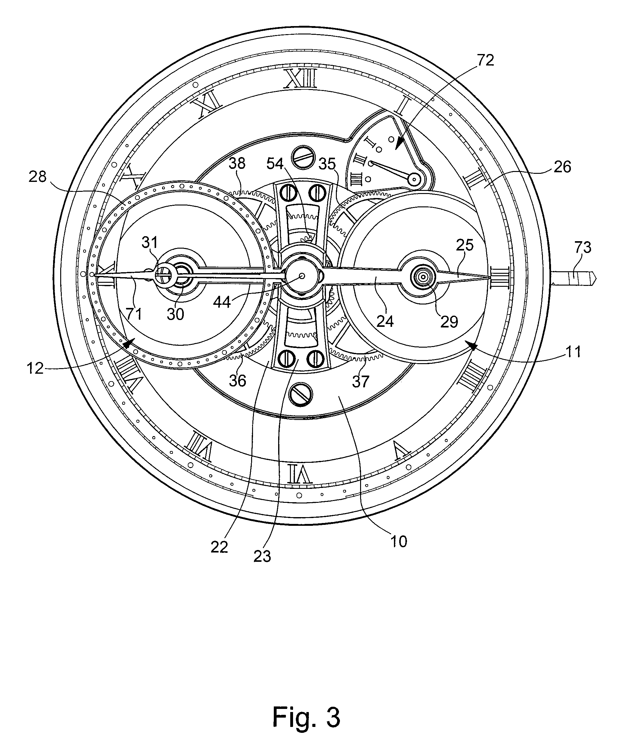 Watch Comprising Two Tourbillons