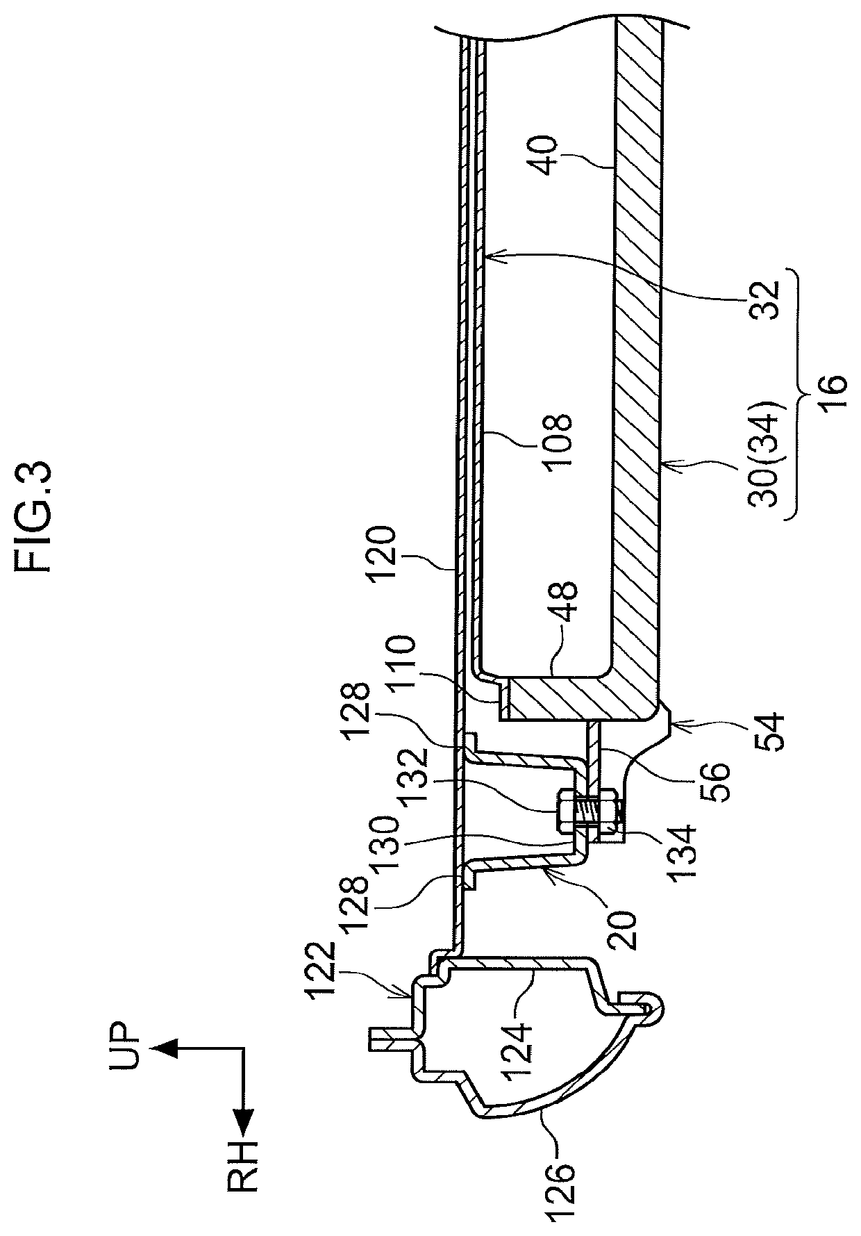 Vehicle lower portion structure