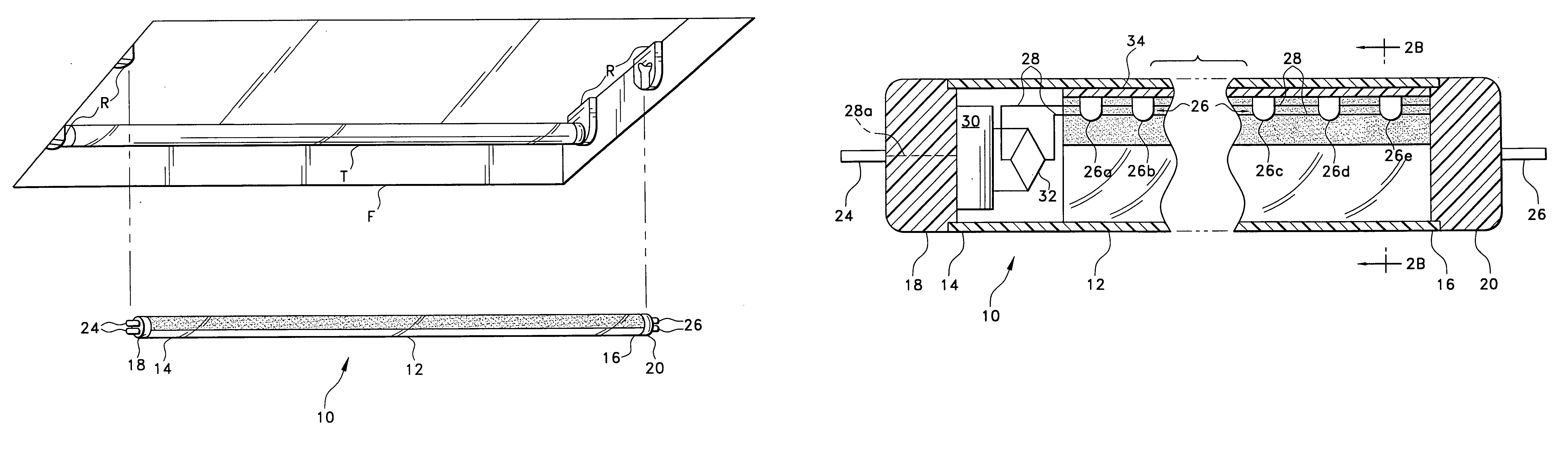 LED replacement for fluorescent lighting