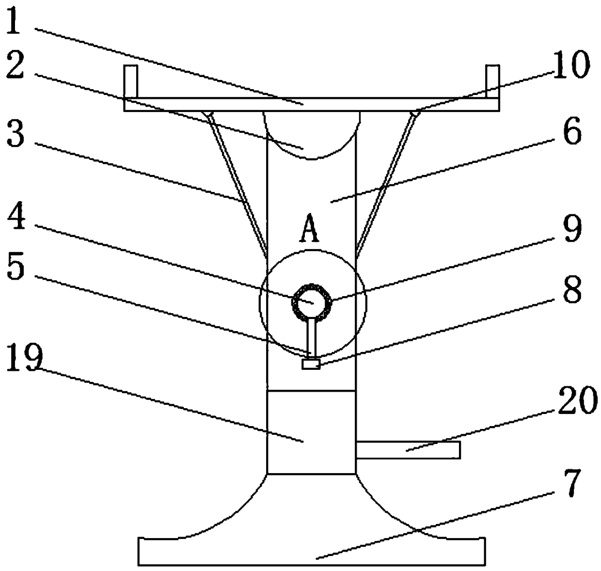 Lift type fixing bracket for blockchain server display screen