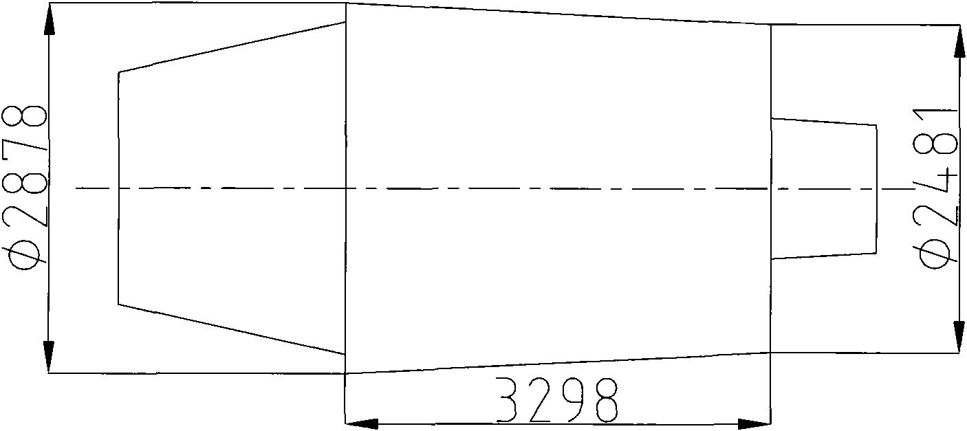 Forging method of conical cylinder body of nuclear power equipment