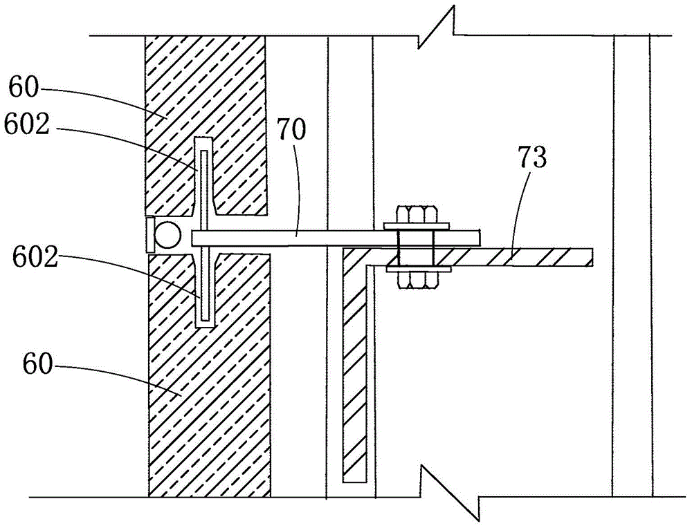 An inclined stone dry-hanging structure and its construction method