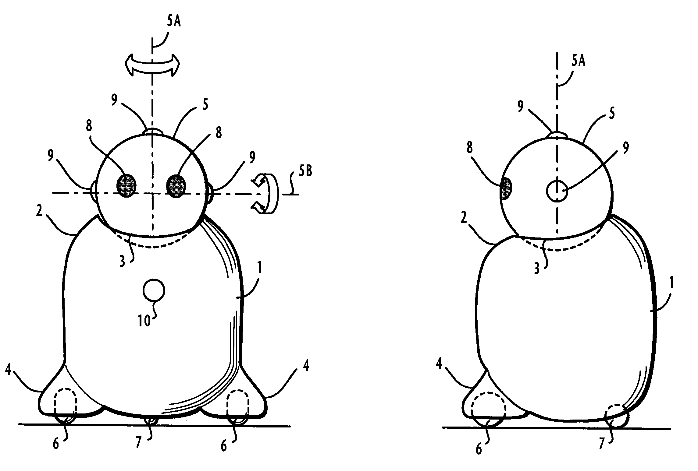 Child-care robot and a method of controlling the robot