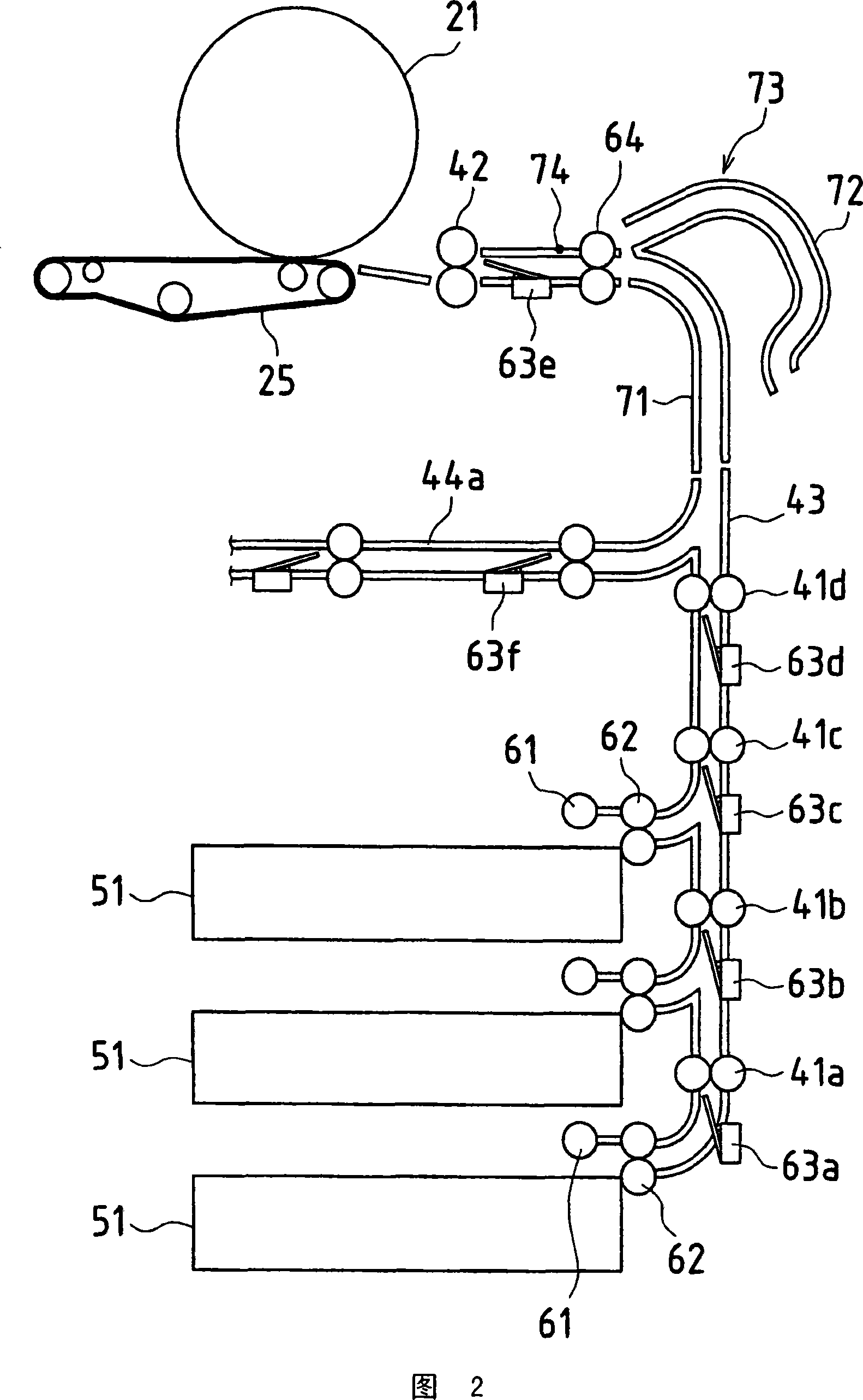 Paper transport path of image forming apparatus