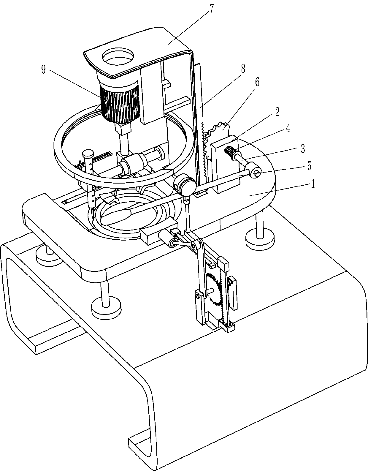 Tire recycling and cutting device