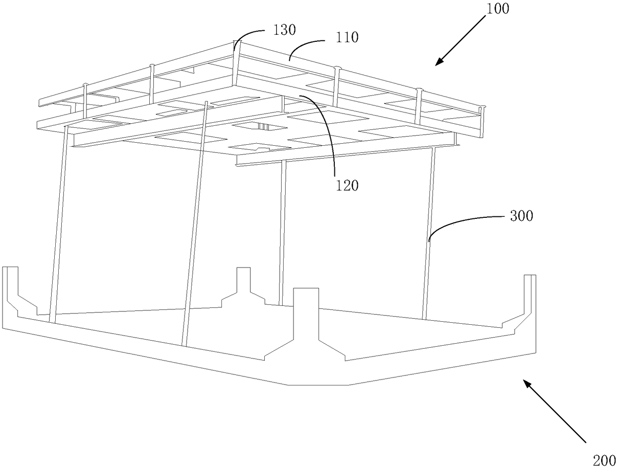 Water-permeable framework hoisting and transporting equipment and throwing method