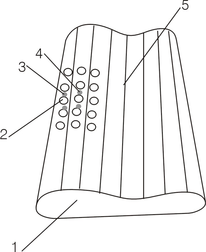 Wood drug pillow used for treating cervical spondylosis and scapulohumeral periarthritis