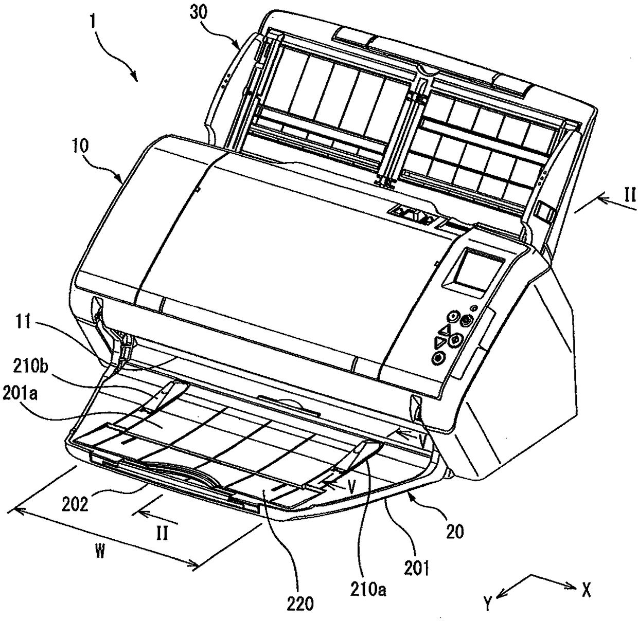 Paper output tray unit