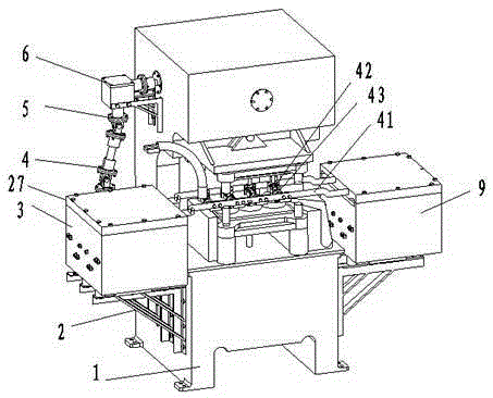 A feeding device for steel bar connecting sleeve blank extrusion molding