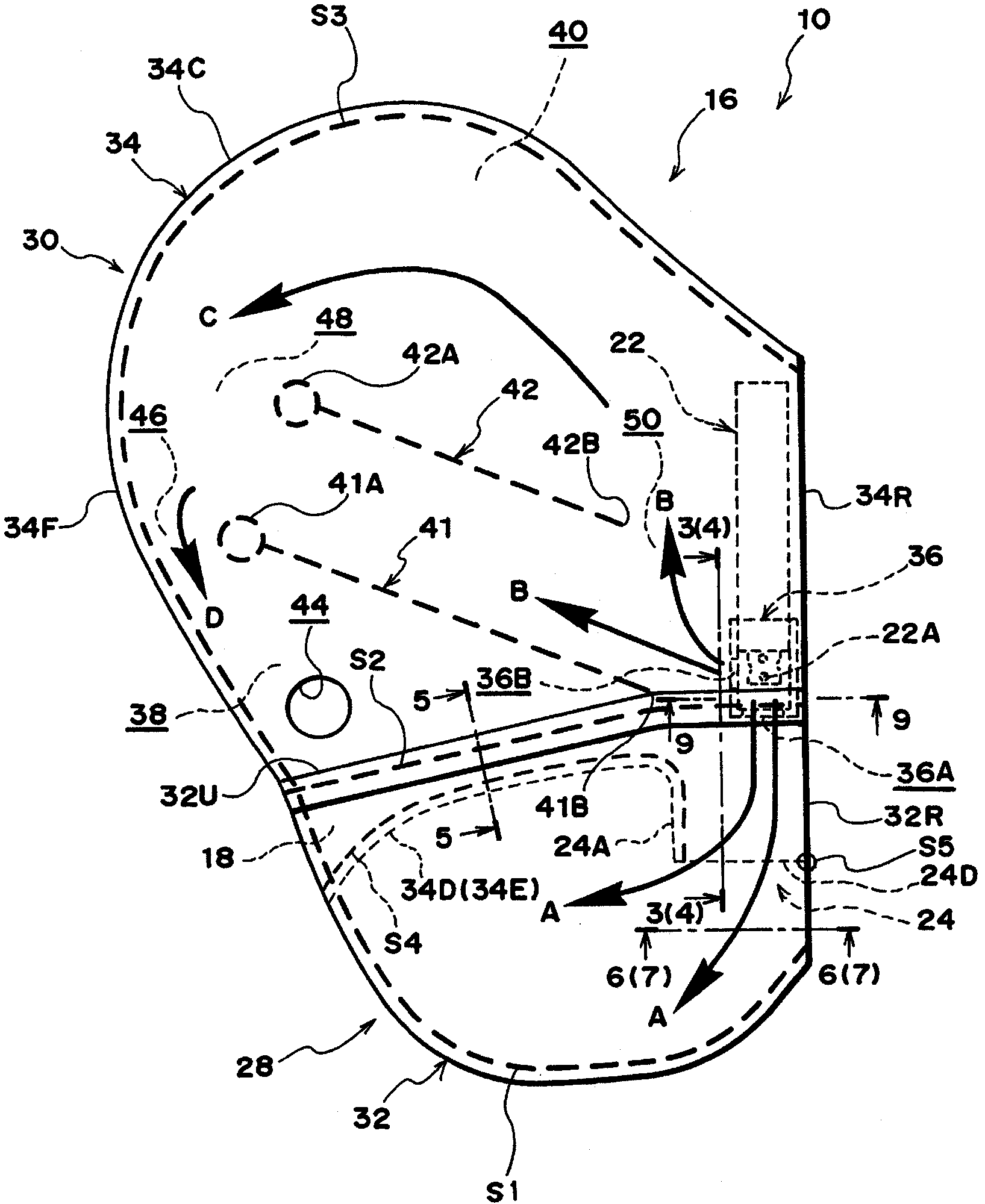 Side airbag device for vehicle