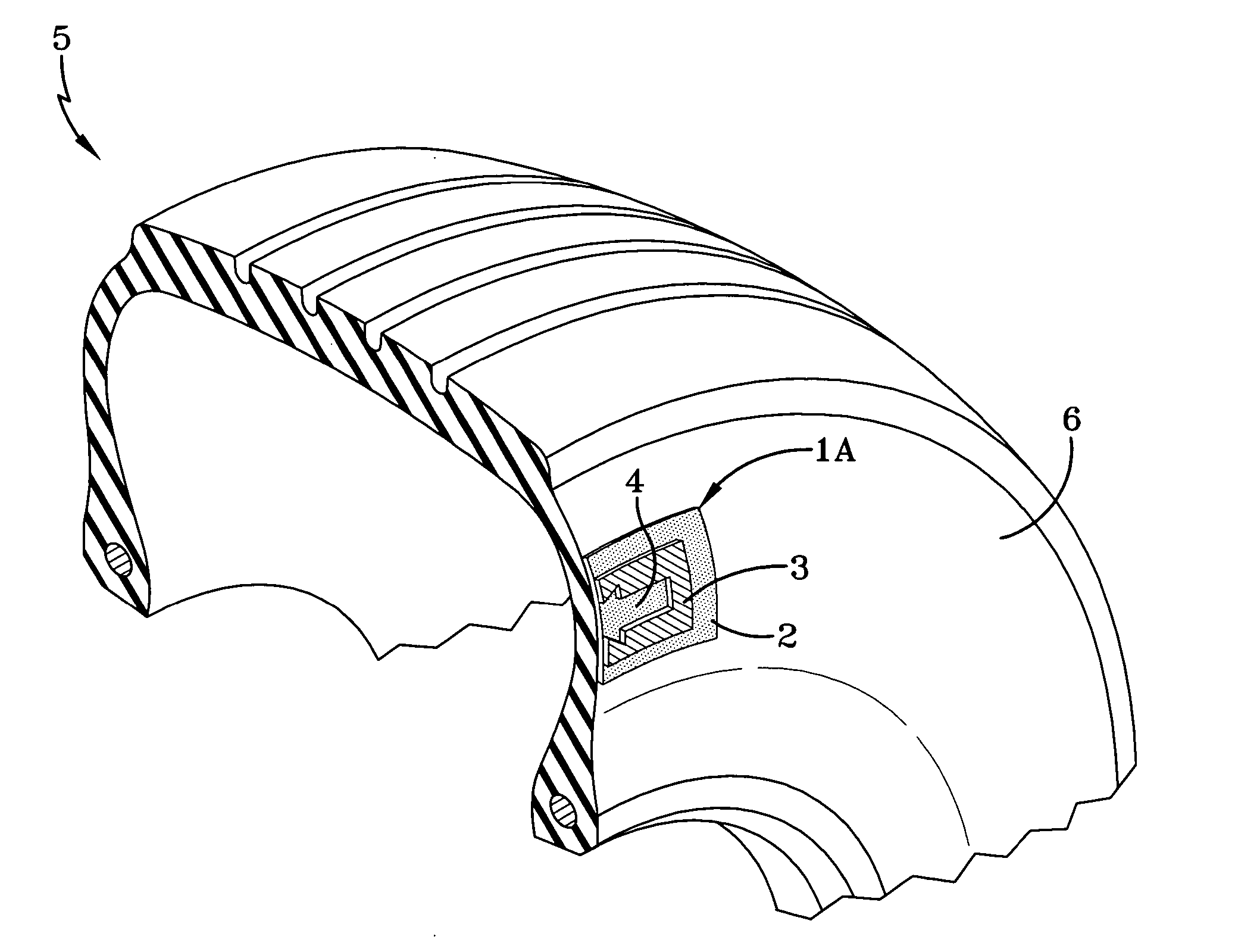 Tire having sidewall with integral colored marking composite