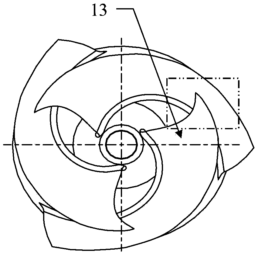 Impeller without hydraulic head hump