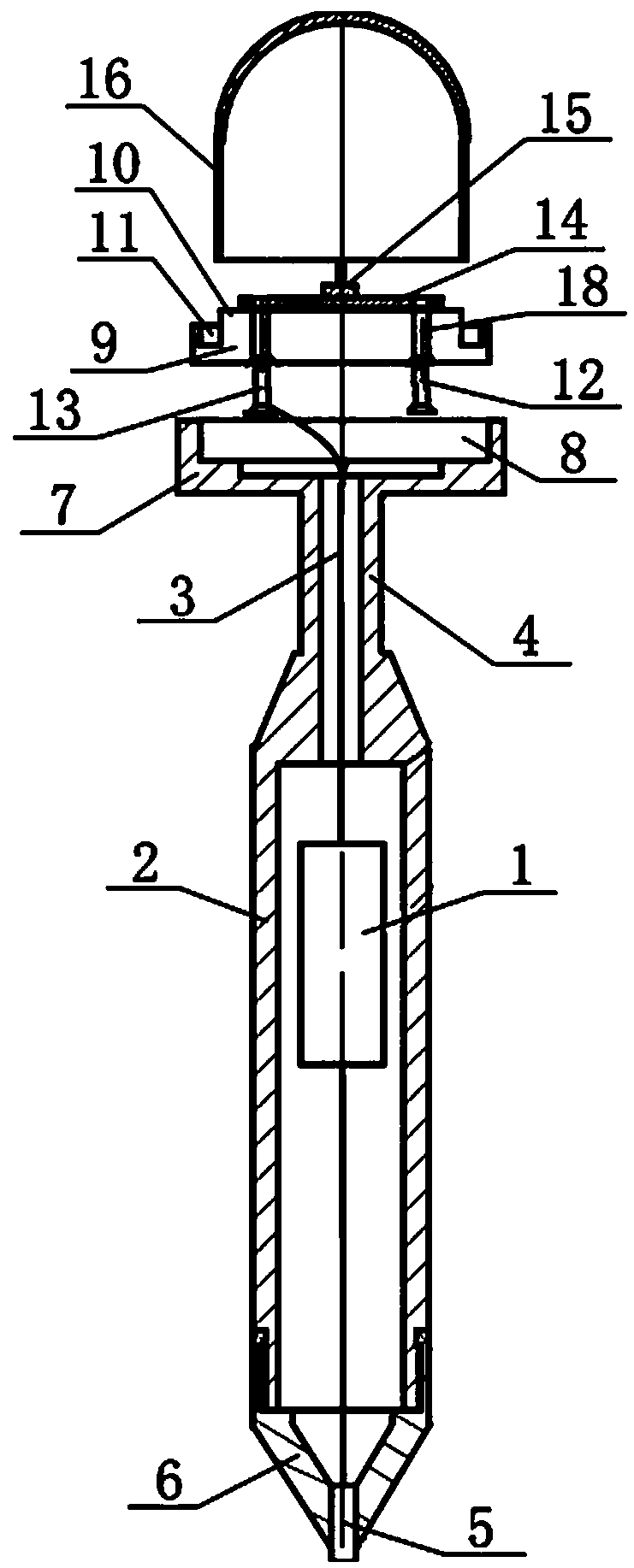 Nanometer electromechanical vector hydrophone suitable for deep water