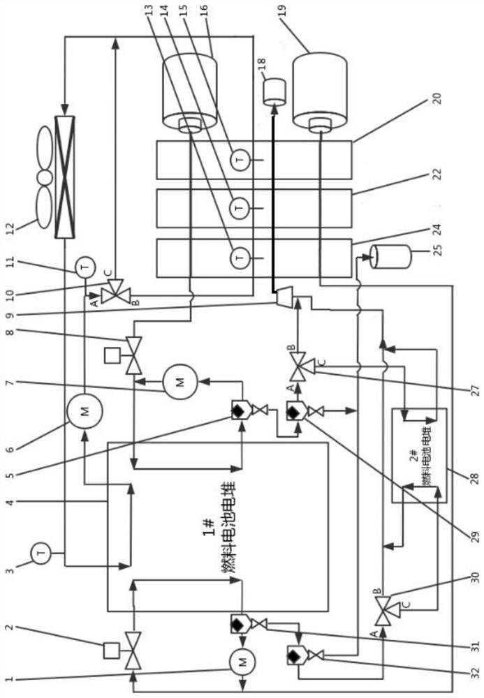 Hydrogen fuel cell tail gas recovery treatment system and method