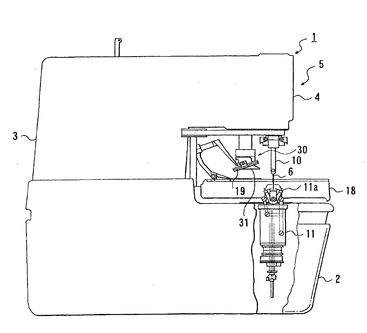 Cloth cutting device of hole stitching machine