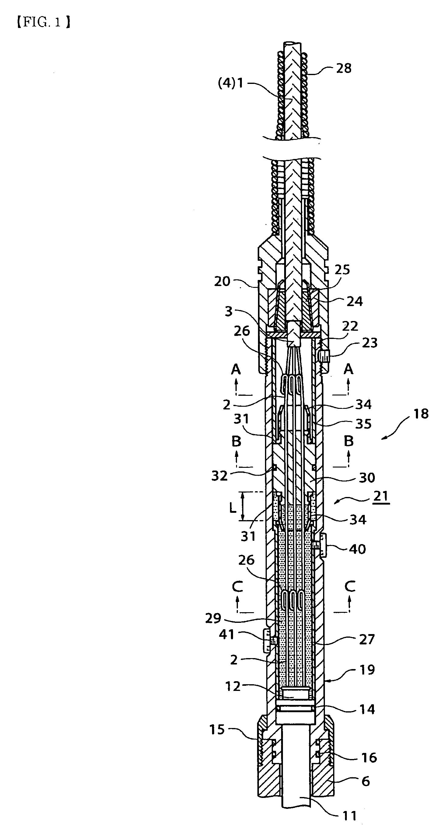 Structure for a cable connection head