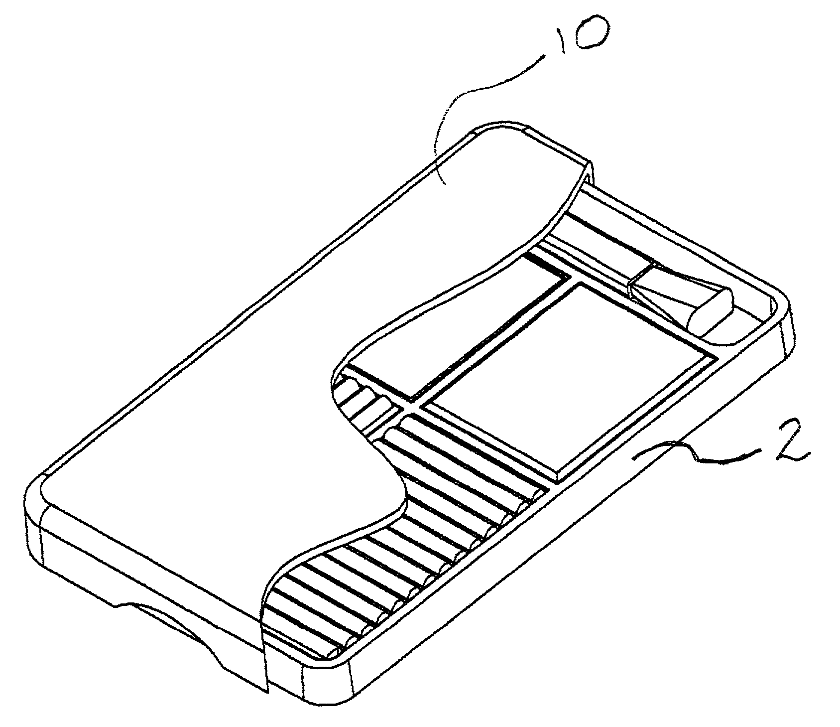 Case for presenting and using cosmetic powders