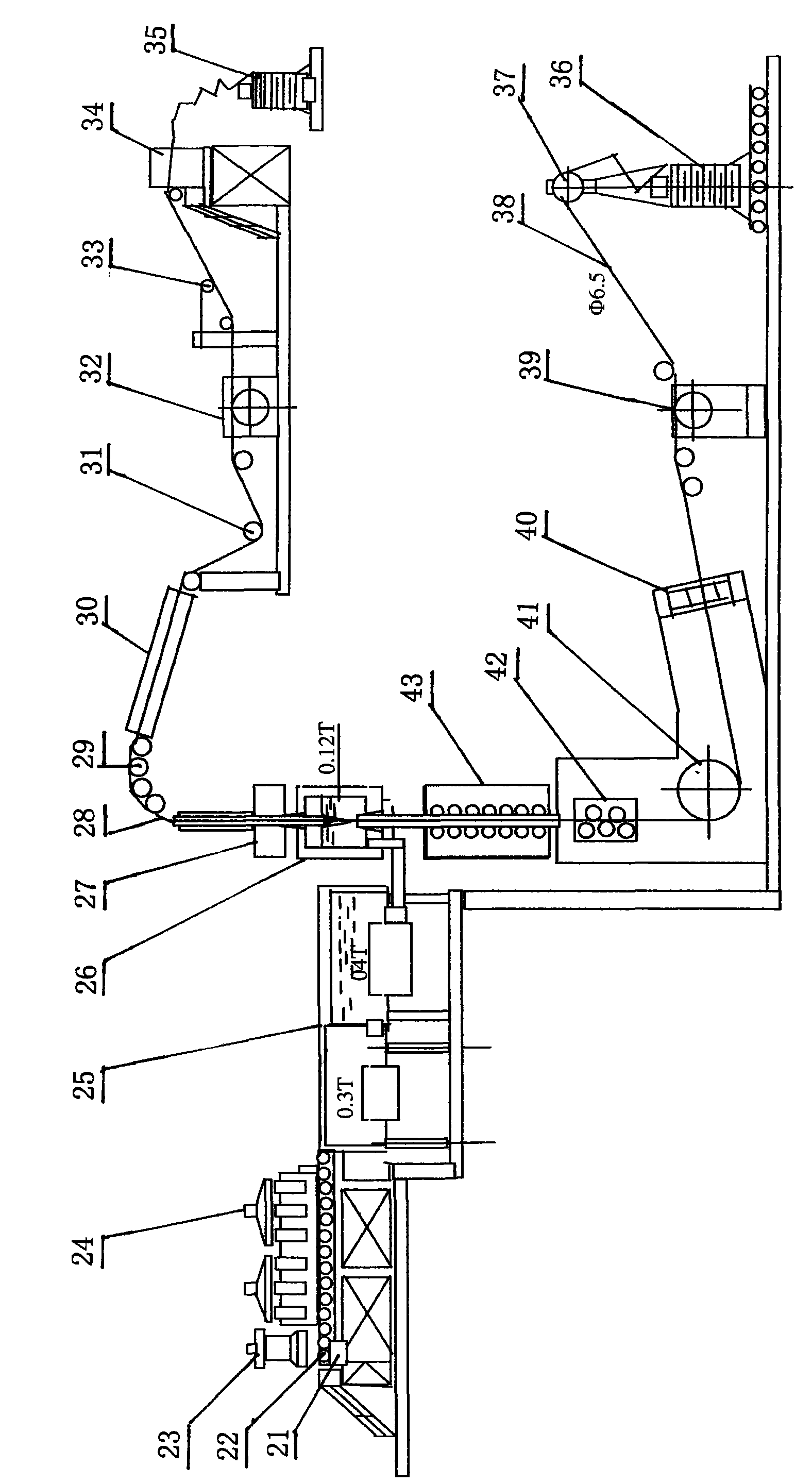 Upward forming method of thermal dip-coating copper covered steel and upward forming device thereof