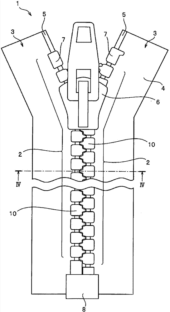 Slide fastener and manufacturing method of slide fastener