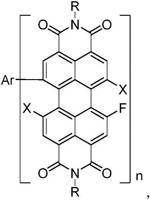 Fluorinated perylene diimide derivative and application thereof